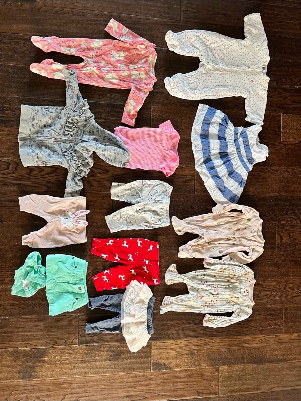 Carter/GeorgeBaby Girls Multi-Color Mixed Clothing Lot  NB-3m